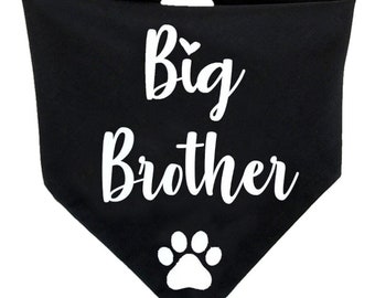 Big Brother Announcement Dog Bandana Baby Pregnancy Gift Shower Party Decoration