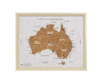 オーストラリア旅行地図コルクピンボードデスクサイズ - Etsy 日本