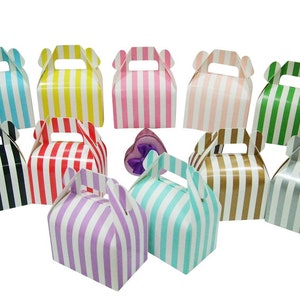 Party Favor Boxes x12 Gestreifte Leckerli Boxen Candy Geschenk für Hochzeit Geburtstag
