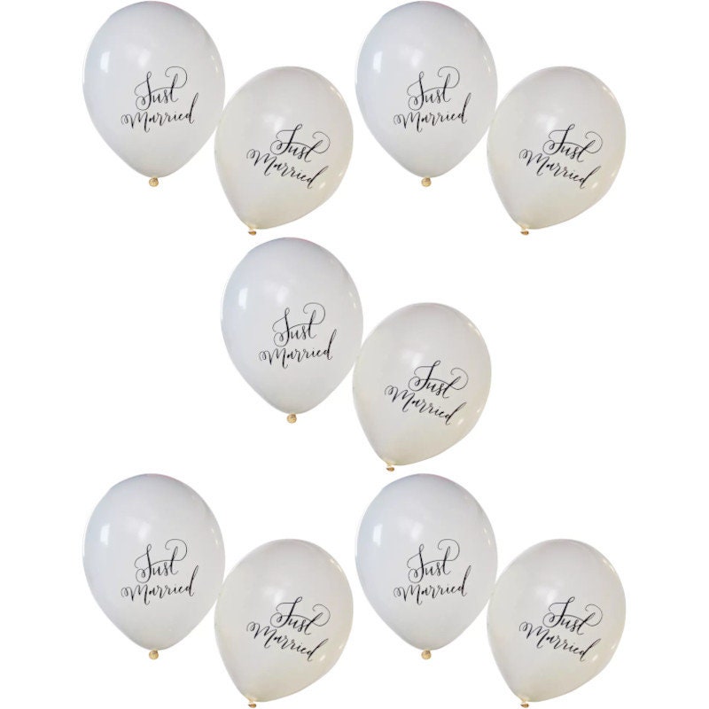 Set Palloncini Per Matrimonio "Just Married" – 11 Pezzi In Oro Rosa Con Scritte Mr & Mrs – Decorazioni Per Feste E Anniversario - 4