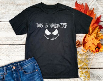 This Is Halloween Jack Skellington T-Shirt, Costume for Adults and Teens, Disney