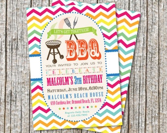 bbq party invitation bbq birthday party invitation etsy