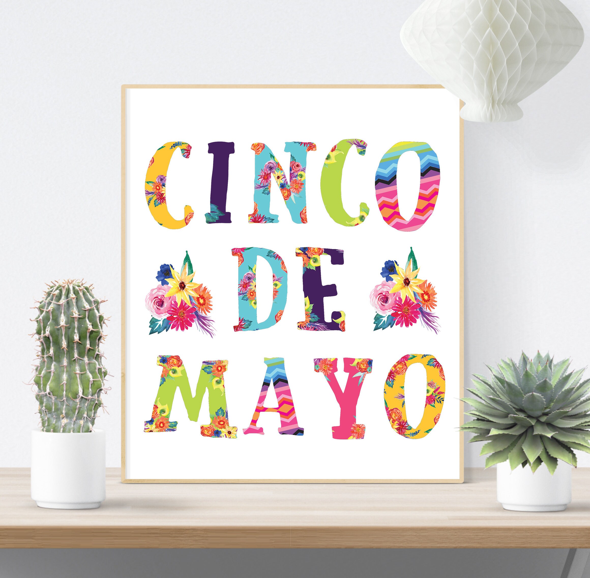 Fiesta Alphabet Letters / Watercolor Fiesta Digital Papers / | Etsy