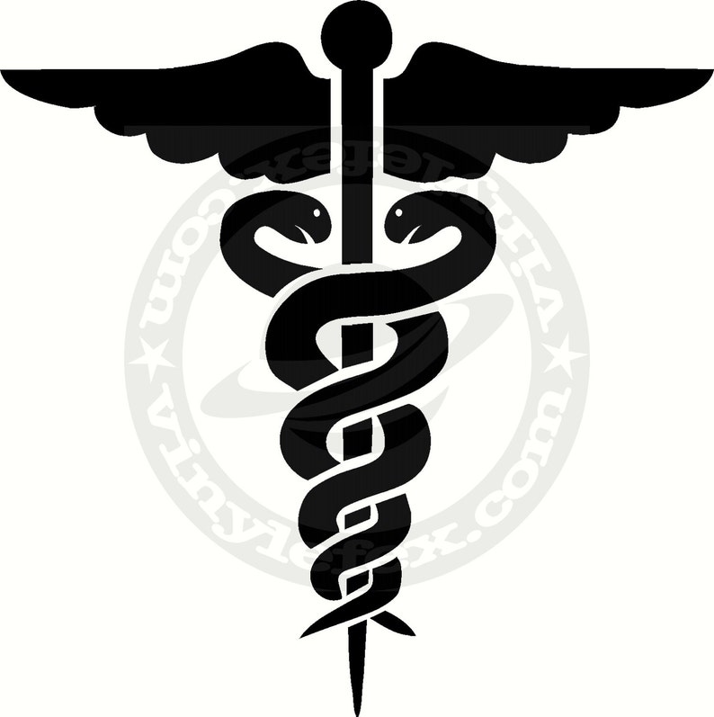 Caduceus medical EMS sticker decal for car window or any Etsy