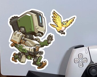 Overwatch Bastion Champion Cute Spray Laptop/Window Printed Sticker