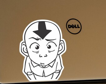 Avatar the Last Air Bender - Aang Confused State Vinyl Laptop/Window Sticker