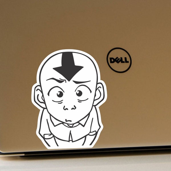 Avatar the Last Air Bender - Aang Confused State Vinyl Laptop/Window Sticker