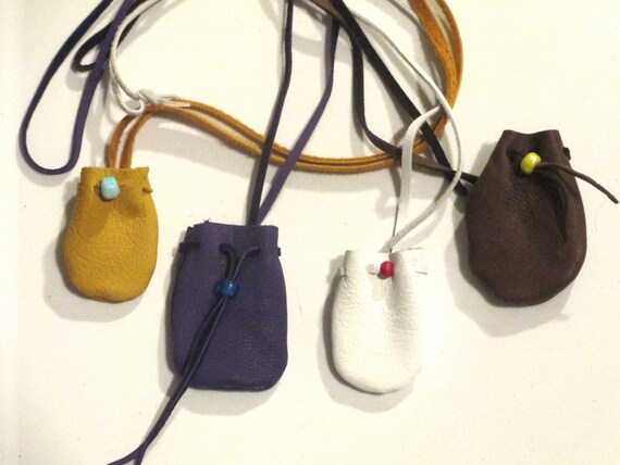 Medicine Neck Pouch Spirit Bag Gem Holder Tobacco Pouch 1.5 x2.5 Etsy Canada