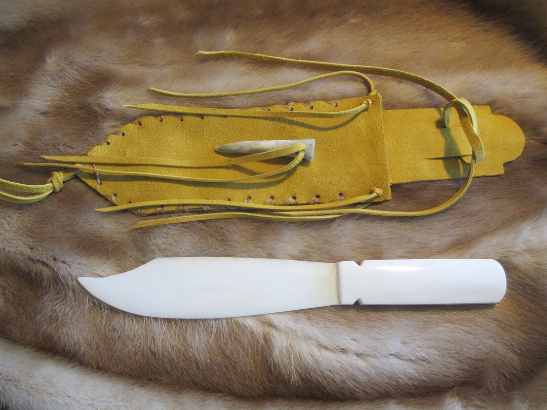 Child's Deerskin Sheath & Bone Knife Etsy