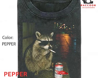 Youth + Adult Funny Raccoon Smoking Comfort Colors T-shirts, Funny Meme Genz Dank Raccoons Tee, Trendy Shirt, Gift For Him, Vintage, Graphic