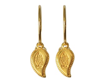 Gold charm hoops, small gold hoops, small gold charm hoops, gold hoops