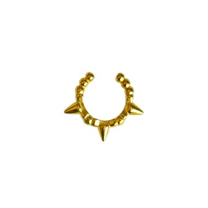Gold spike ear cuff, gold ear cuff, ear cuff, spike ear cuff, non pierced ear cuff, ear cuff