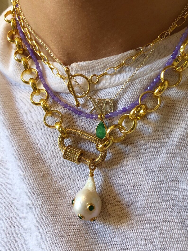 XO Gold CZ Necklace Xo Gold Necklace Xo Necklace Gold Charm Etsy