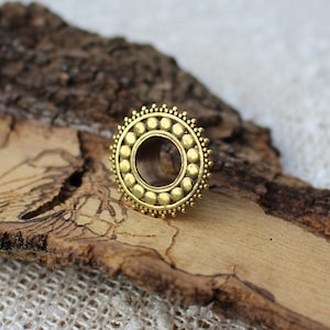 Brass Ear Tunnels, Dots Tunnels, Mandala Tunnels, Ear Plugs, Gauges Earrings, Tribal Flesh Tunnels, Tribal Brass Plugs 8mm 12mm Ecarteurs