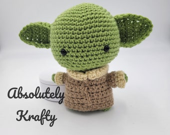 Crochet Baby Yo Plush | Handmade Amigurumi | S.W.  Inspired Toy | Baby Shower Gift | Nursery Decor