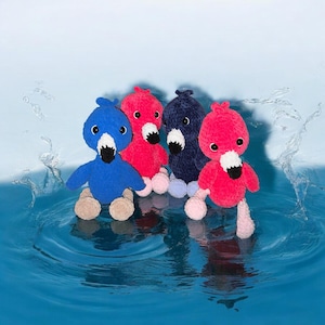 Flamingo Crochet Amigurumi Family and Friends