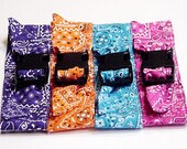 Dog Cooling Collar, Fabric Pet Neck Cooler Bandana Collar, Sz Small 10 - 14 inch Pink Blue Purple Orange Bandana Print Eco Reusable iycbrand
