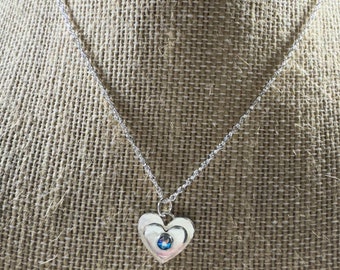 Blue/Yellow Heart Necklace