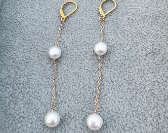 Cordelia Pearl Earrings - Pearl Earrings - freshwater pearl earrings