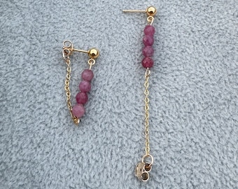 Maren Earrings - tourmaline Earrings - Sterling silver earrings - gold fill earrings