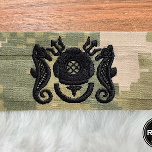 Custom Sized (DMT DMO)Diving Medical Technician-Diving Medical Officer Embroidered Patch-Large Custom Sized Patches-Med Tech Patches