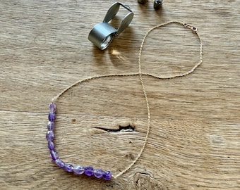 Amethyst Layering Necklace, in 14kt Yellow Gold
