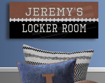 Boys Personalized Football Sign Kids Custom Canvas Sports Nursery Sign Boys Personalized Bedroom Sign Kids Name Sign Wall Art Decor