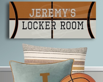 Boys Personalized Basketball Sign Kids Custom Canvas Sports Nursery Sign Boys Personalized Bedroom Sign Kids Name Sign Wall Art Decor