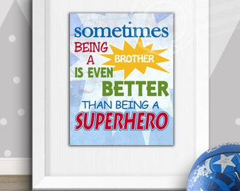 Digitale Kinderen Wall Art Boys Superheld Prints Kids Superheld Decor Peuter Muur Kunst Kinderen Slaapkamer Decor Superheld Baby Shower