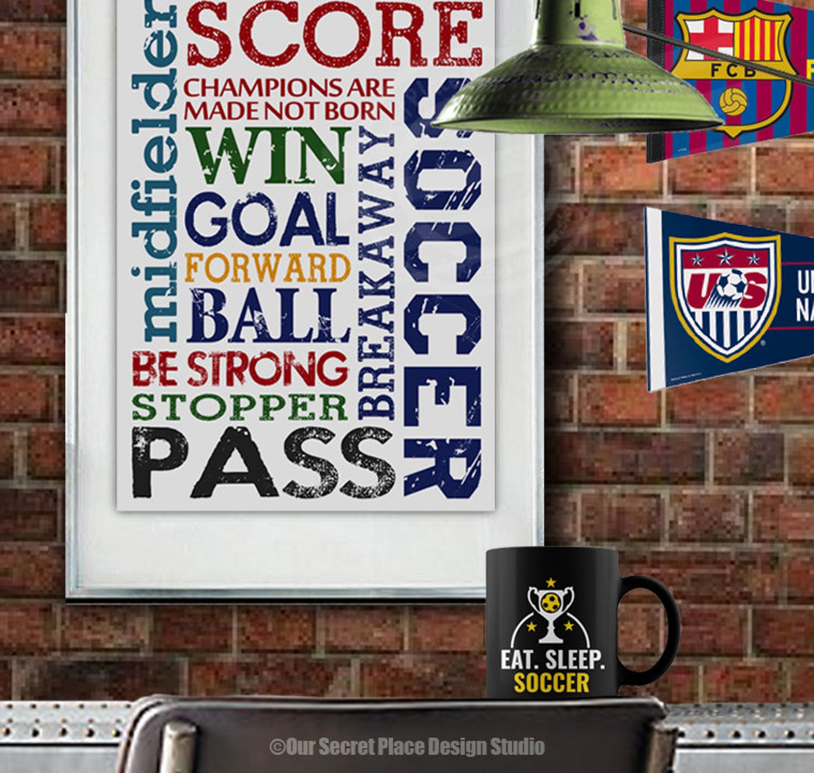 PRINT Soccer Wall Decor Soccer Wall Art Sports Decor for Boys Etsy