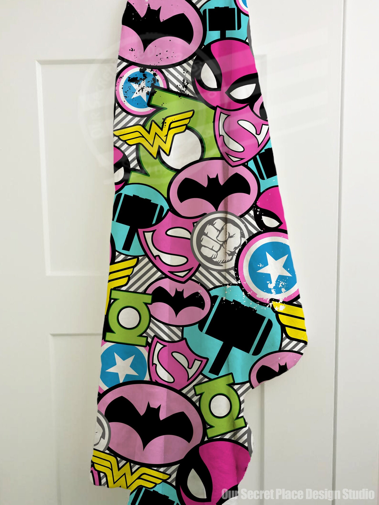 Girls Baby Blanket Girls Superhero Blanket Girls Crib Blanket Etsy