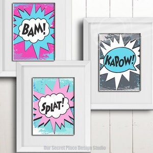 DIGITAL Girls Bedroom Wall Art Kids Prints for Kids Toddler Superhero Room Girls Room Signs Little Girls Room Decor for Girls Room