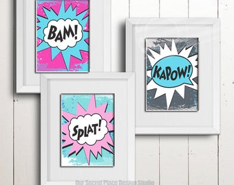 DIGITAL Girls Bedroom Wall Art Kids Prints for Kids Toddler Superhero Room Girls Room Signs Little Girls Room Decor for Girls Room