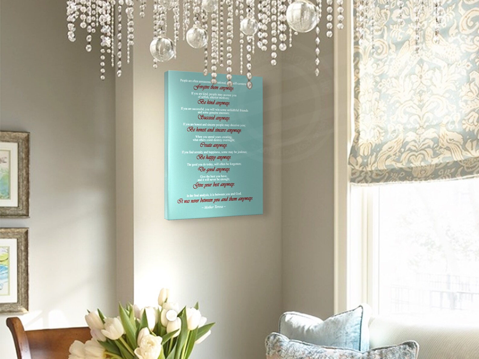 Mother Teresa Do It Anyway Canvas Mother Teresa Quotes on Etsy