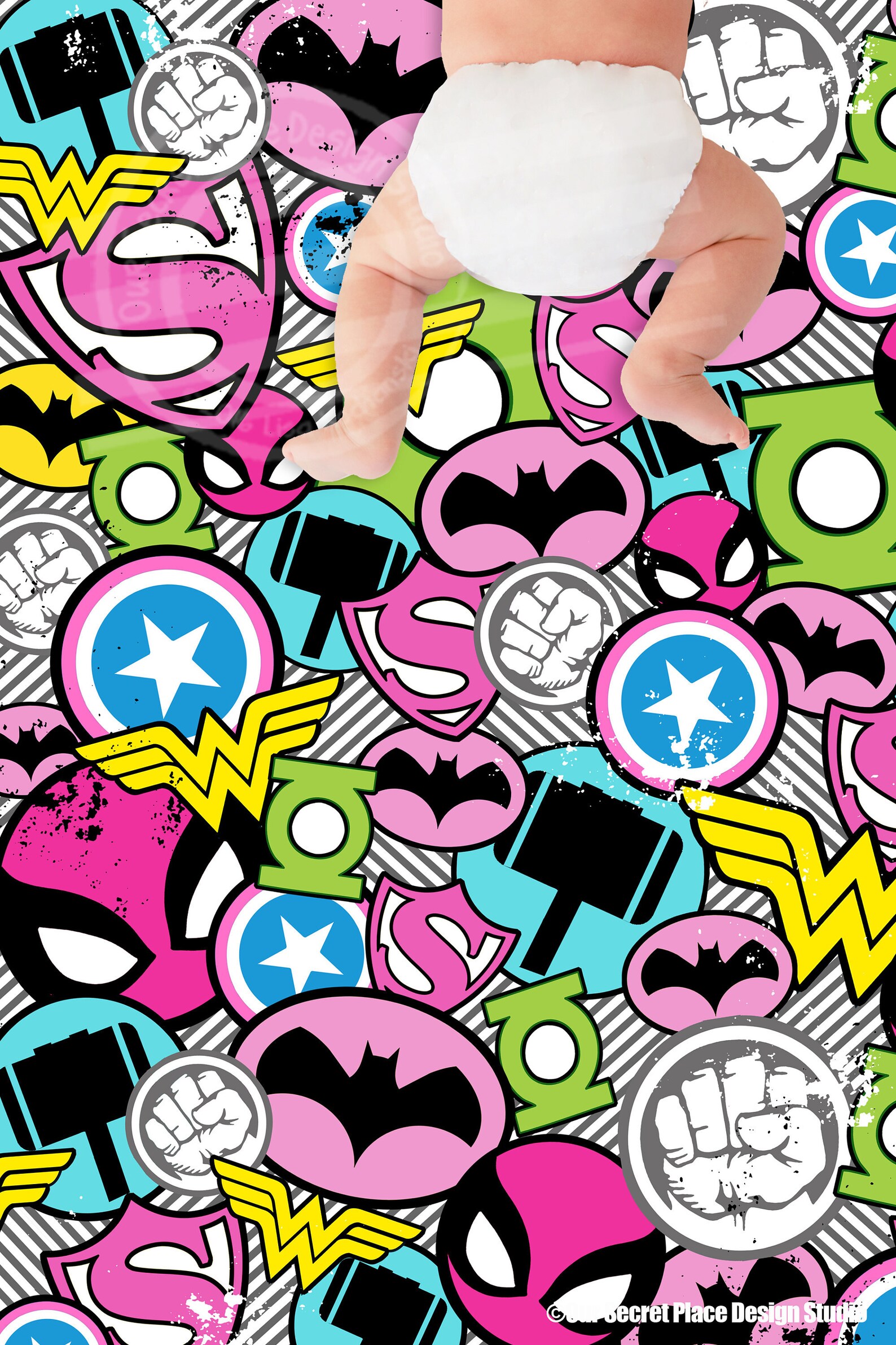 Girls Baby Blanket Girls Superhero Blanket Girls Crib Blanket Etsy