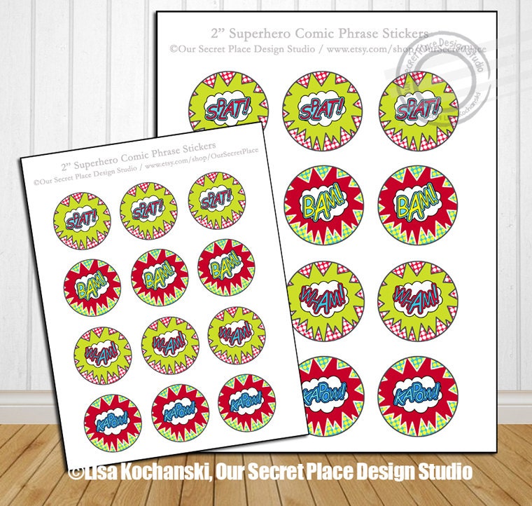 printable superhero gift bag tags superhero party circles etsy