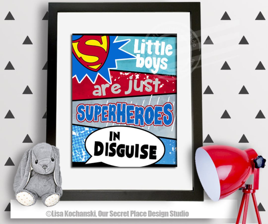 DIGITAL Toddler Wall Art Boys Wall Print Superhero Wall Art Etsy