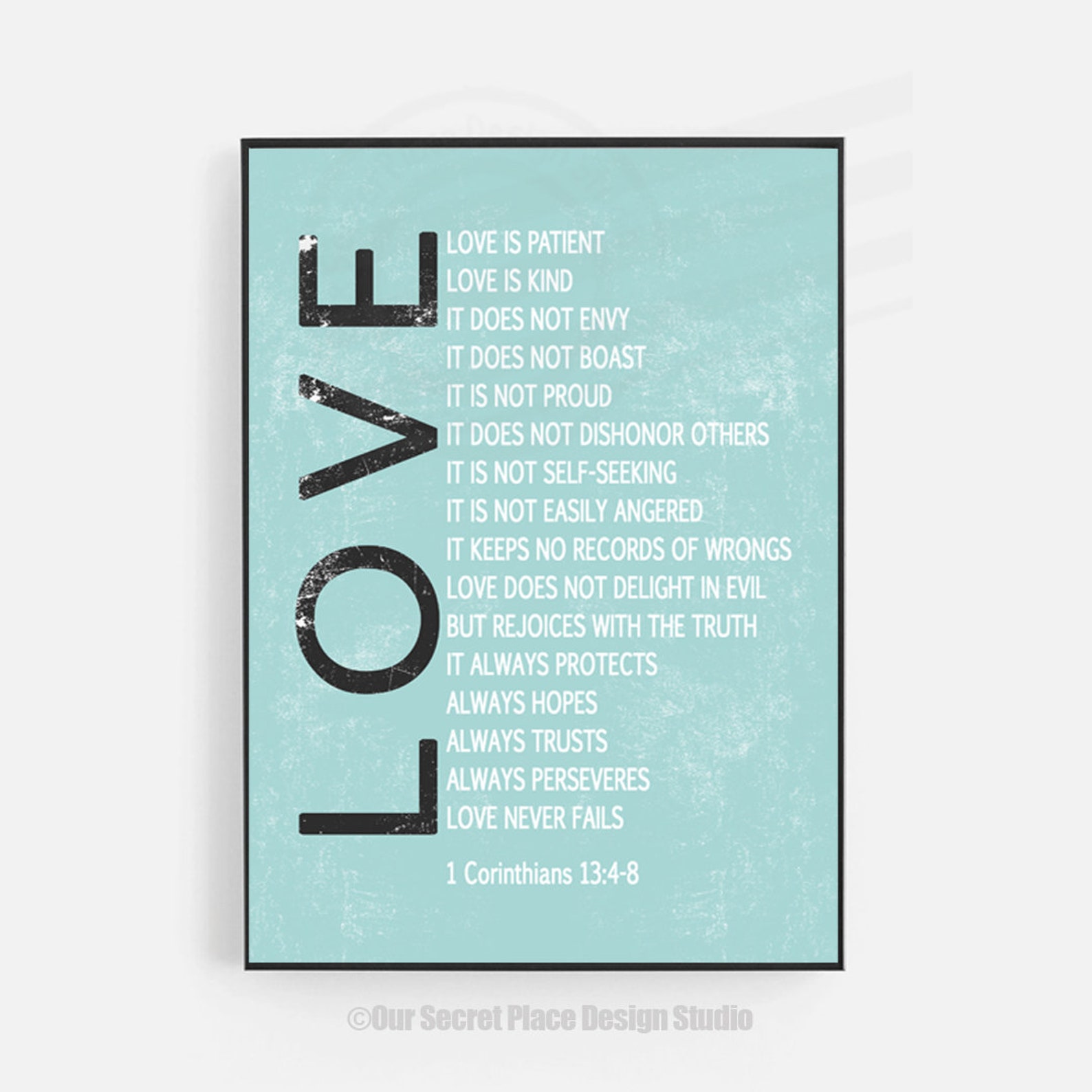 PRINT Love is Patient Love is Kind Sign 1 Corinthians 13 Sign Yellow ...