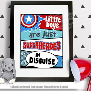 DIGITAL Superhero Wall Art for Boys Bedroom Superhero Decor - Etsy