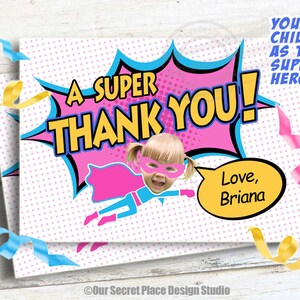 PRINTABLE Birthday Thank You Card Photo Thank You Card Kids - Etsy