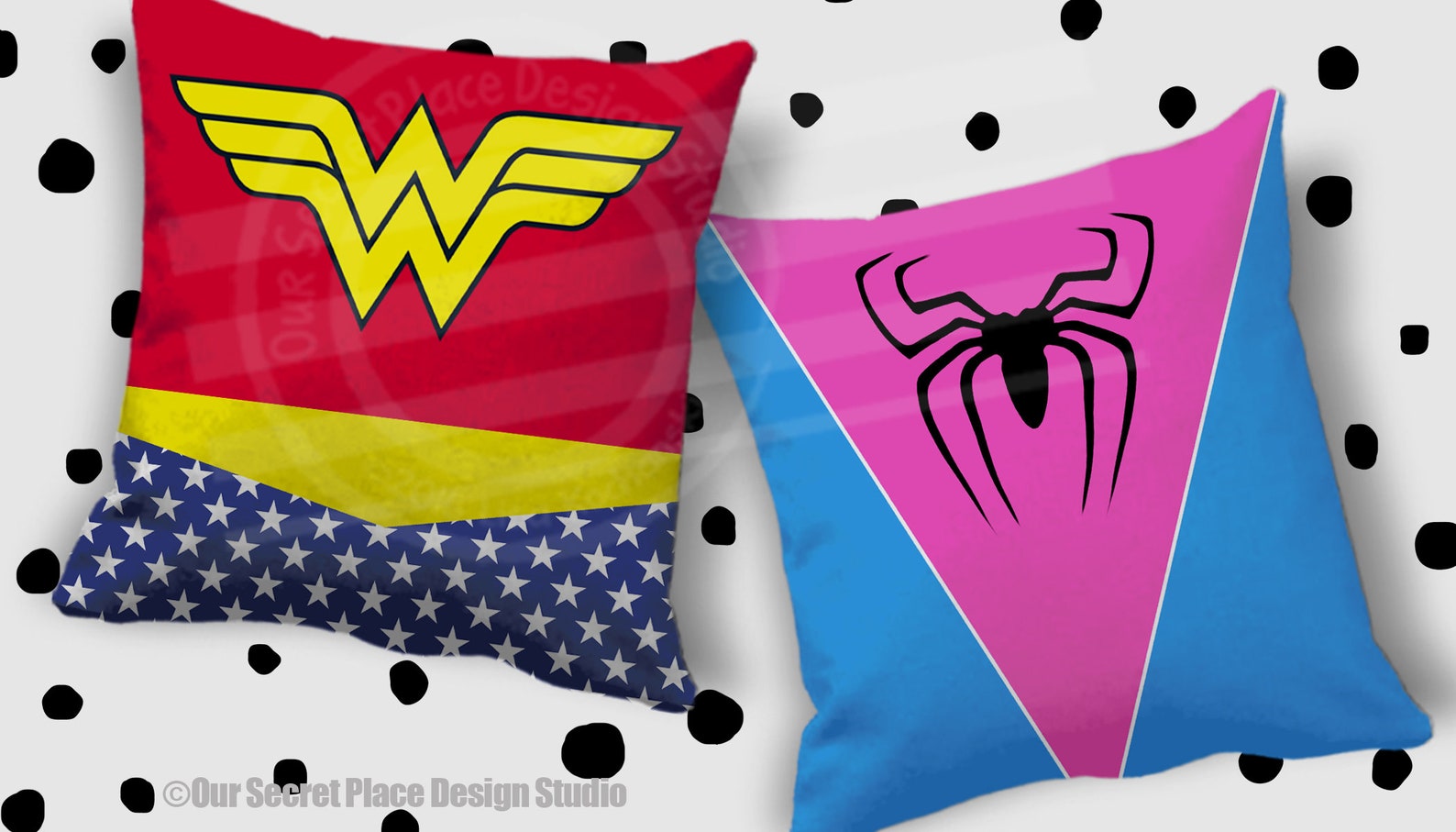 Girls Superhero Pillow Toddler Girls Throw Pillow for Girls Etsy
