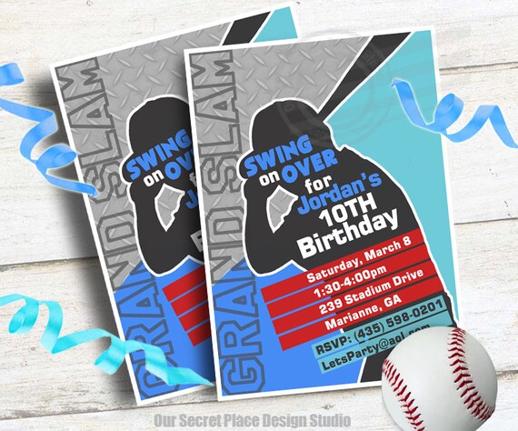 PRINTABLE Baseball Invitation Baseball Birthday Party | Etsy
