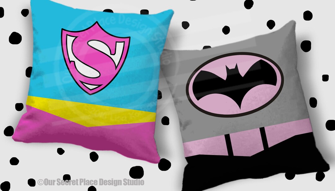 Girls Superhero Pillow Toddler Girls Throw Pillow for Girls Etsy