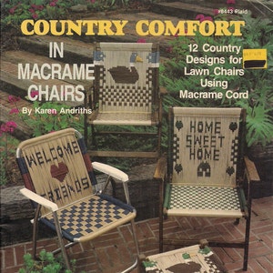 PDF ONLY - Country Comfort in Macrame Chairs - Downloadable Patterns & Instructions Book