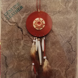 Treasures of Pocahontas Leather Feather Tribal Necklace Beaded Jewelry Craft Kit Sun