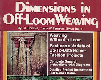 Dimensions in Off-Loom Weaving Patterns Instructions Craft Book Vintage