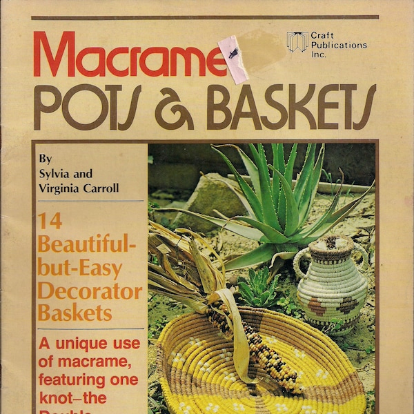PDF ONLY - Macrame Pots & Baskets Patterns Downloadable Book