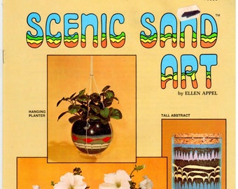 Scenic Sand Art Vintage 1970's Sand Painting How to Guide Craft Pattern Book