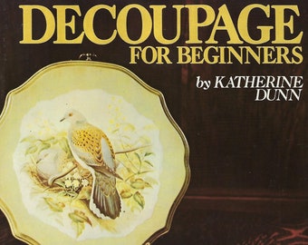 Decoupage for Beginners Vintage Craft How to Pattern Instruction Book
