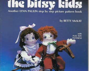 The Bitsy Kids Soft Sculpture Dolls Vintage Sewing Patterns Step by Step Craft How To Instruction Book